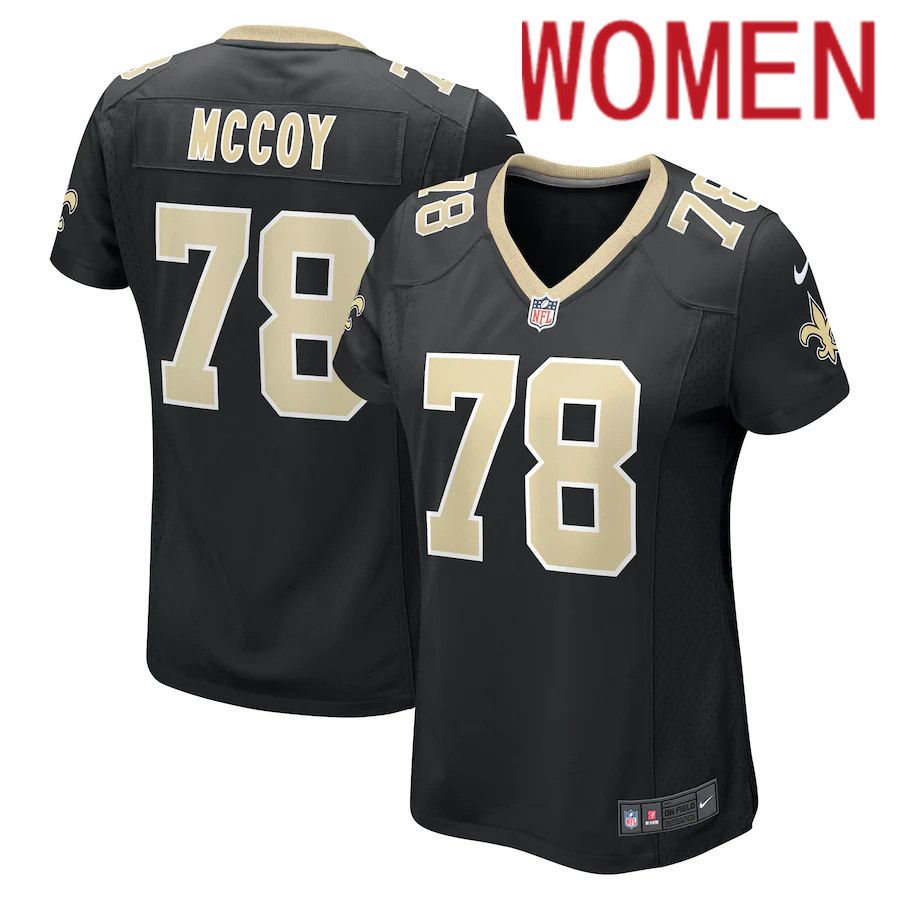 Women New Orleans Saints #78 Erik Mccoy Nike Black Game NFL Jersey